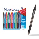 Pixuri retractabile din profil Hârtie Mate, Punct Bold (1.4mm), Culori asortate, 12 Conte - Înapoi la şcoală, Birou, Provizii pentru profesori
