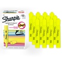 Sharpie Tank Highlighters, Daltă Tip, Fluorescent Yellow, 12 Count
