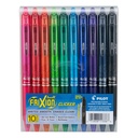 PILOT FriXion Clicker Gel Ink Pens 0.7mm, Asortate culori, 10 Pack