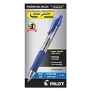 PILOT G2 Premium Gel Pens, Extra Fine Point 0.5mm, Blue Ink, 12 Pack