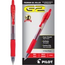 PILOT G2 Premium Gel Pens, Bold Point 1.0mm, Red Ink, 12 Pack