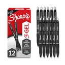Sharpie S-Gel Pens, Medium Point (0,5mm), Black Ink, 12 Count - Scris, Jurnaling, Desen, Colorat, Note-Taking, College Provisions