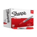 Sharpie Permanent Markers, Fine Tip, Red, 36 Count - Marks on Paper, Plastic, Metal, Wood, Perfect pentru desen, Colorare, Afise, Home, Office Provisions