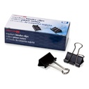 Officemate Clips Binder mediu, negru, 12 conta (Pachet de 12)
