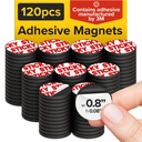 Magneți adezivi flexibili pentru ambarcațiuni, 0,8"x0.08" (20x2mm), 120 buc