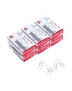 Paperclipuri HPaperPAL pentru Office School & Personal Use, #1 Clip hârtie netedă (1-2/7), 600 Clipuri de hârtie medie (6 Cutii de 100 fiecare), argint