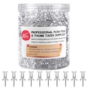 Push Pins 600 Count, Standard Clear Thumb Tacks punct de oțel și clar din plastic cap