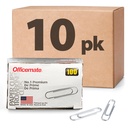 Officemate Premium #1 Clipuri de hârtie, 1000 Clipuri de hârtie (10 cutii de 100 fiecare) (99916) , Argint