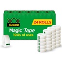 Scotch Magic Bande, Invizibil, Home Office Provizii și Înapoi la produsele școlare pentru colegiu și săli de clasă, 24 Rolls