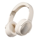 pTron Studio Pro w/ 65Hrs Playtime, Wireless Over Ear Headphones with HD Mic, Dual Device Pairing, TruTalk AI-ENC Calls, Low-Latence Game & Music, 40mm Drivers, BT5.4, Type-C Fast Charging (Cream)