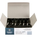 Business Source Fold-Binder clipuri, negru, mare (Pachet de 12)