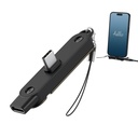 Portronics 240W Dockpin Tip C pentru tipul C Adaptor cu în Stand construit, Smart E-Marker Chipsset, Pocket-Sized Conector, Compact Cable-Free Design, Compatibil cu Laptops, Smartphone-uri, Tablete (negru)
