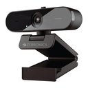 Zebronics FHD USB Webcam, 30FPS, 2P2G Lens, 2.0MP COMOS Senzor, Auto-White Balance, Auto-Exposure, Shutter de confidențialitate, Construit-in Mic, pentru echipe, FaceTime, PC/Laptop (Live Pro)