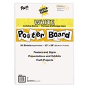 Pacon Super Value Poster Board, Uncoaled, 22" x 28," alb, 50 foi