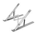 Zebronics NS2000 Plus Laptop Stand, Suporturi până la 17-Inch Laptopuri, 5kg Capacitate de încărcare, 7-Level Înălțime reglabilă, Ergonomic Design pliabil, Anti-Slip Silicon Pads (Argint)