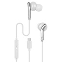 Căști cu fir de tip Zebronics Type-C, MIC în linie, Deep Bass, 1.2m Cable, 10mm Neodymium Driver, Greutate ușoară, Design interior, Compatibil cu Mobile, Tabletă, Laptop (Bro C, Alb)