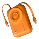 Portronics Power Shutter 20000mAh 15W Magnetic Wireless Fast Charging Powerbank cu in-Built Tip C & 8 Pin Cable, 22.5W Tip C PD Ieșire, tip C Port Bidirecțional, LED Display (Orange)