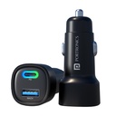 Portronics 80W Dual de ieșire încărcător de mașini rapide cu tip-C PD & USB, LED Indicator, Adaptor de încărcare Compatibil cu mașini pentru iPhone & Android Smartphone, Smartwatch, Earbud, Power Bank (Black)