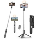 Kratos 28 Inch Selfie Stick Tripod Stand cu lumina, 3 in-1 Proiectare multifuncțională, Lumina LED reîncărcabilă cu două niveluri de strălucire cu Bluetooth Remote pentru machiaj, Selfie & Photoshoot