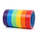 Bandă Duct 6 de culoare, 1 în x 10 yd, Bandă curcubeu pentru meșteșuguri DIY