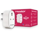 HomeMate WiFi Smart Plug Socket 16A (Pachetul 1), cu monitorizare energetică, lucrări cu Alexa, Asistent și Siri (tip D - 16A, pachet de 1)