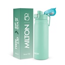 MILTON Reva 750 ISI Certified Steel Sticla de apă din oțel inoxidabil cu Twin Lid Sip sau Gulp, 750ml Zid Single, BPA-Free, Leakproof 
