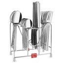 Montavo de Fns Nile 24 Piese din oțel inoxidabil Cutlery Set cu Stand 