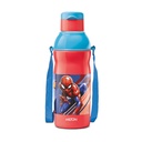 Milton Marvel Kool Elite 600 Izolat flacon de apă pentru copii școală Gradul I alimente, Leak Proof Flip Top Lid, Ușor de a transporta Loop, izolat termo Spintecător flacon pentru copii, 492 ml, roșu (Spider - Print Man)