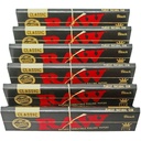 RAW Classic negru King Dimensiune Slim naturale nerafinate Ultra subțire 110mm foi de rulare (6 cutii)
