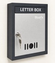 Cutie de scrisori metalice multifuncţionale cu Lock L Mail Box l Table Top l Wall Mount (Grey & White)