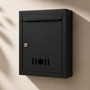 Box de scrisori JIALTO pentru Home Gate, Wall Monted Metal Mail Box cu blocare & Key, cutie postală impermeabilă pentru utilizare în aer liber, Sugestion & Plângere Box pentru birou, școală și Societat (negru)
