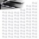 Self Adhesive Cable Tidy Clipuri de sârmă, 40 Pcs Cable Cable Cable Clips, Strong Viscous Transparent Cable Organizators pentru Home, Office, Car, Decoration Hanging, Fairy Light, Etc.
