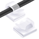 Pachet RYCHUI de 60 de titulari de cabluri transparente, Clipuri de cablu în aer liber, Organizator de administrare a cablului, Auto-adeziv, U-Shape, Diametru maxim 5mm