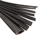 Magazin Rpi - 5 Metri Polyester Maneca cu brazi, maneca cu brazi Nylon, maneca extensibila impletita pentru protectie sarma buna, 5 Dimensiune diferita (3mm, 4mm, 6mm, 8mm, 10mm) Fiecare 1 Meter culoare negru