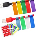 True-Ally 240 PCS Cable Labels, 8 Culori impermeabile Cablu Tag-uri de sârmă pentru Cable Management, Etichetele Cord pot scrie pe, Etichetele de sârmă auto adezive Easy handwriting. Organizator de cabluri
