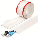Protector cablu din PVC pentru cabluri pe podea, Hider pentru cabluri de extensie, capac de sârmă pentru gestionarea cablurilor, Hider sârmă pentru perete (1 Contor + 1 Contor)