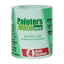 Duck Painter's Mate Green 8-Day, Masking Bande for Painting, Green Painters Bande, 1.41 in x 60 yd, 4 Roll Pack (684275)