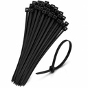 MSTICK Heavy Duty Strong Zip Wire Fastener - 8 Inch (200mm x 4.8mm) Rezistent la căldură Self-Locking Legături de cablu pentru uz interior și exterior - Pachet de 100, negru