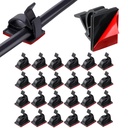 24 PC-uri Cable Management, Wire Organizer Cable Clips, Black Plastic Nylon Cable Holder pentru Zid desk