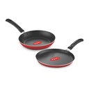 Pigeon Aluminiu Non Stick Tawa-Fry Pan Gift Set (Roșu) - Duo Pack