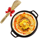 Valea Indus Pre-seasoned Cast Iron Tawa cu spatula din lemn liber pentru Dosa / Chapathi 