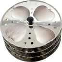 Anjali Bucătărie din oțel inoxidabil 4 Layer Fruit Modele Idli Plate și Stand (Silver)
