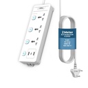 EMBOX Extension Board with USB Type C| Extension Board with Switches 3 Universal Sockets Spike Guard | LED Indicator 2500W Extension Cord (2-mtr)