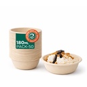 ECO SOUL Bagasse Bowl-uri de hârtie de unică folosință [180ml], pachet de 50,rotund