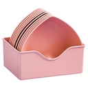 Desert cu fracţiune de inimă, Salată şi Snack This Set de 10 Dishes roz din plastic pentru fructe, friptură, Aperitive 