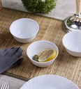 La Opala Ivory Veg Bowl Set de 6, Opal Glass, Alb, 0.19 Litere
