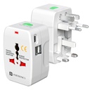 Portronics Juicemate Go Pro Universal Travel Adapter cu 12W tip C & Dual USB-A Output Port,All in One International Travel Rapid Charging Adapter,Suitable for 190+Counties US,UK,EU,AUS,etc(Black)