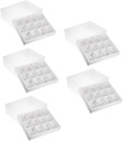 5pcs Cupcake Boxes Lid Container Cake Display Boxes for Wedding Birthday