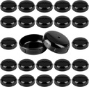 24-Pack Wrought Iron Patio Furniture Feet Caps 1-1/2 Inch Plastic Outdoor Patio Chair Leg Caps Floor Protecting Replacement Feet Glides for Metal Tables and Chairs, Black