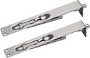 TOGU 2 Pack 10" Solid Stainless Steel Lever Action Flush Bolt,Concealed Security Door Lock For Composite Doors,French Doors,Wood Doors,Double Doors,Dummy Doors,Brush Stainless Steel Finish